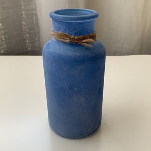 6.5”H Blue textured vase/bottle